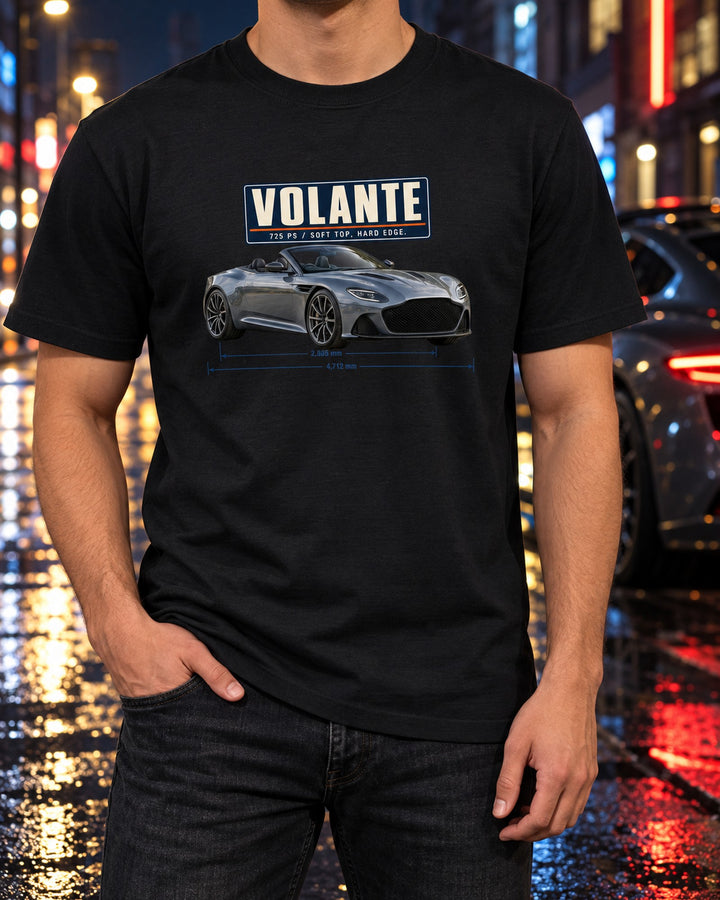 Aston Martin DBS Volante 2019 Top-Down Headline Shirt T-Shirt Black worn hero