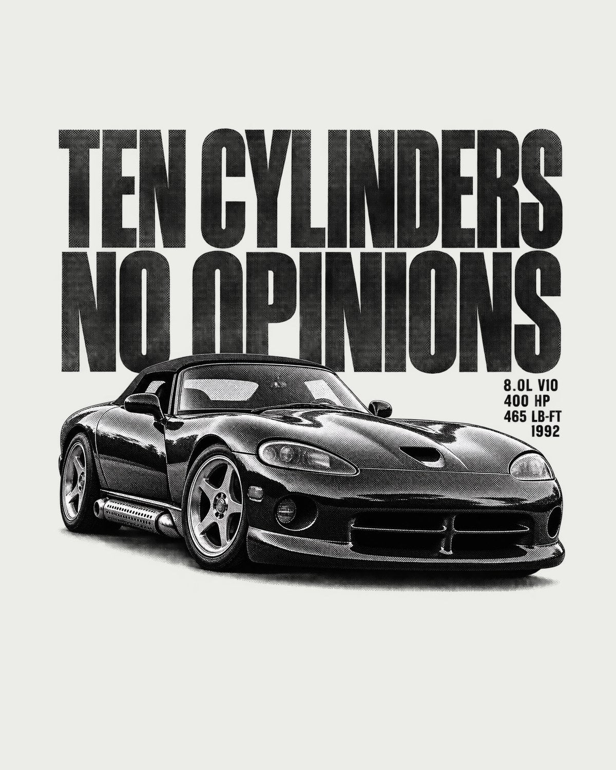 Dodge Viper RT/10 SR I Ten Cylinders Statement Shirt, Car Guy Gift design only