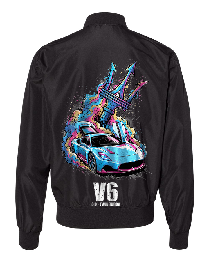 Maserati MC20 Trident Bomber Jacket — Black back