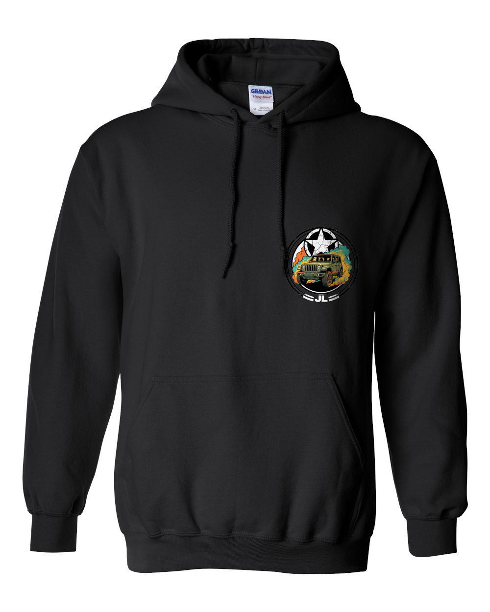 Pull Over Hoodie Black front