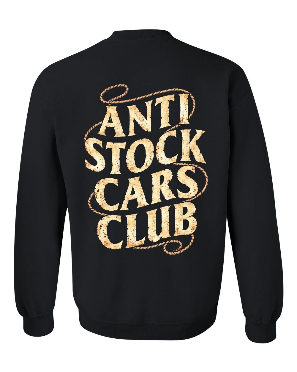 Anti Stock Cars Club Old West Wanted Poster Crewneck Black back