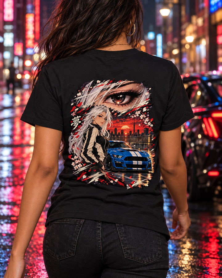 Ford Mustang Shelby GT500 Anime Girl Shirt, Hoodie & More T-Shirt Black worn hero