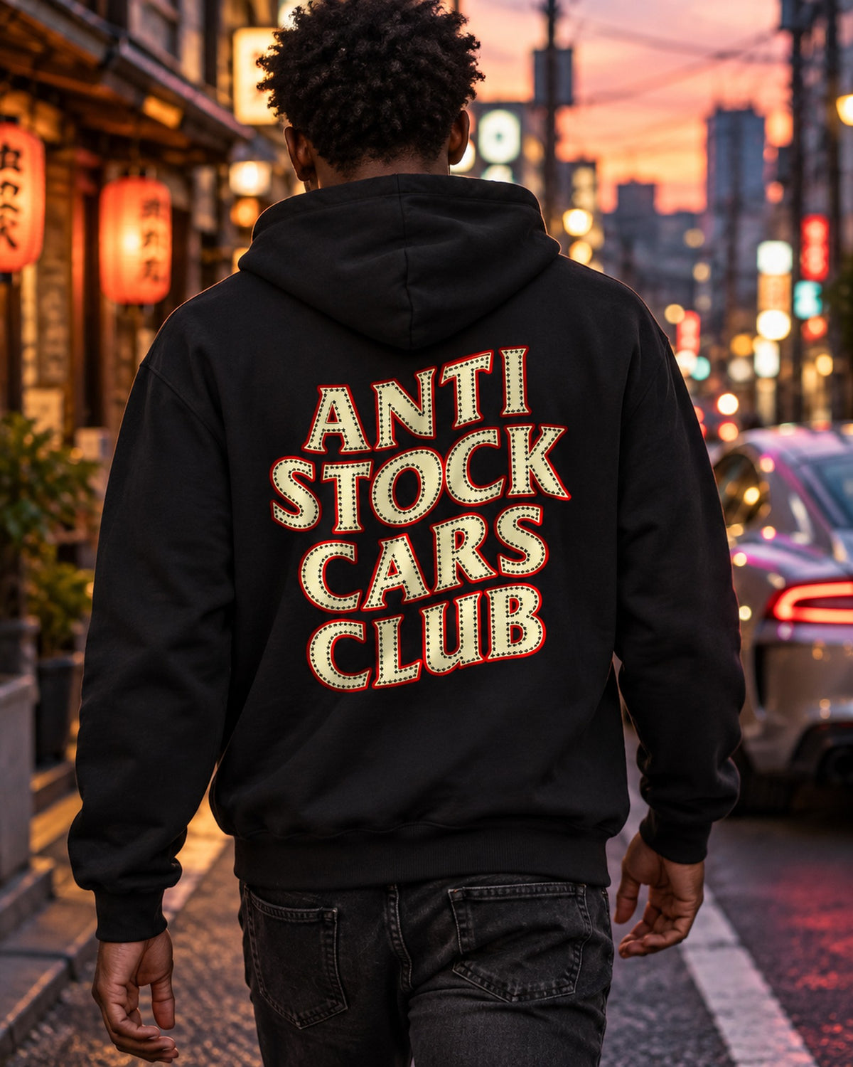 Anti Stock Cars Club Varsity College Shirt, Hoodie & More Pull Over Hoodie Black worn hero