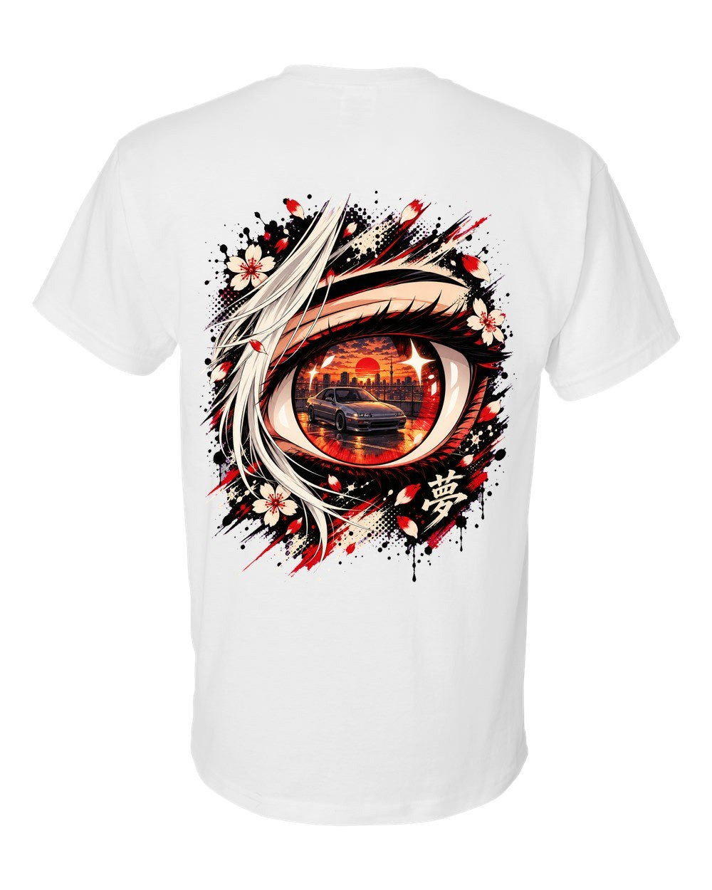 Honda Prelude BB Anime Girl T-Shirt White back