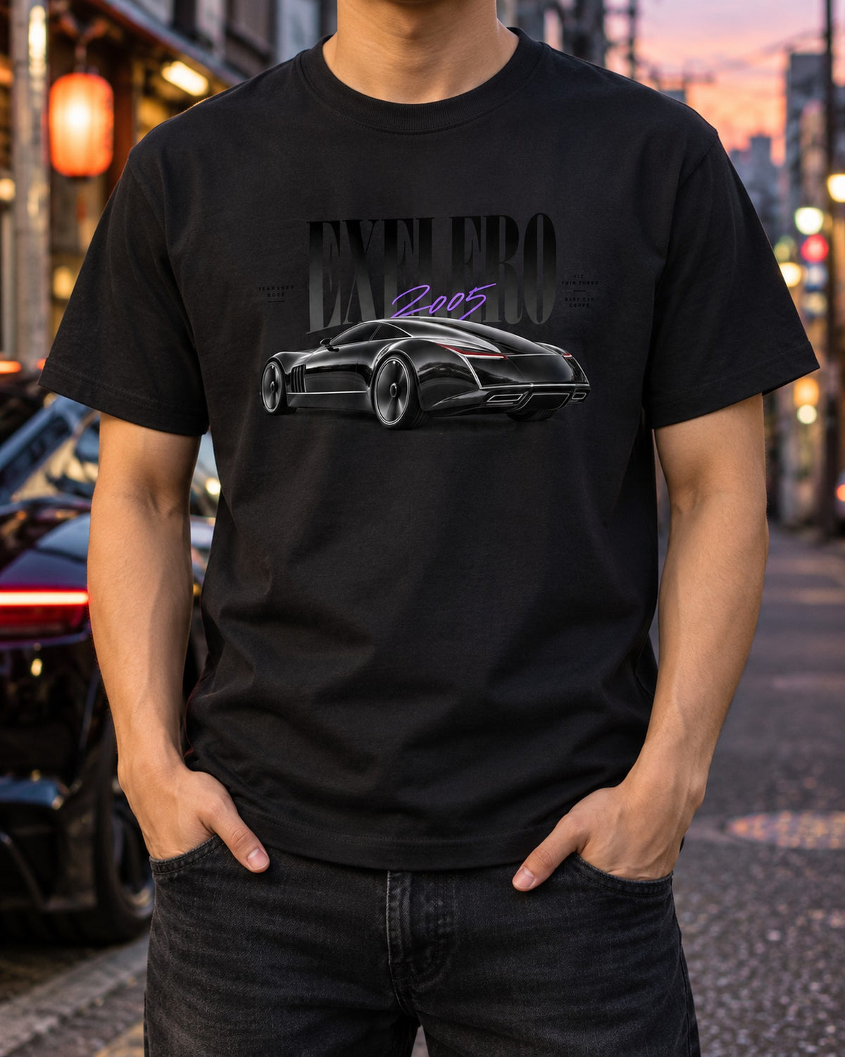 Maybach Exelero 2005 Teardrop Roof Editorial Shirt T-Shirt Black worn hero
