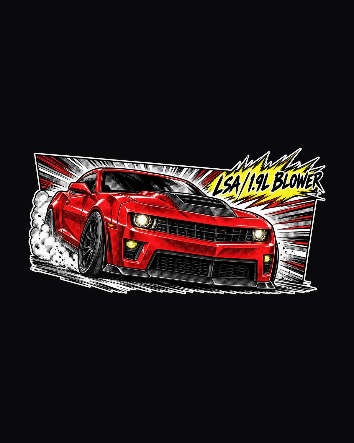Chevrolet Camaro ZL1 2012 Manga Panel Shirt, LSA Supercharged design only