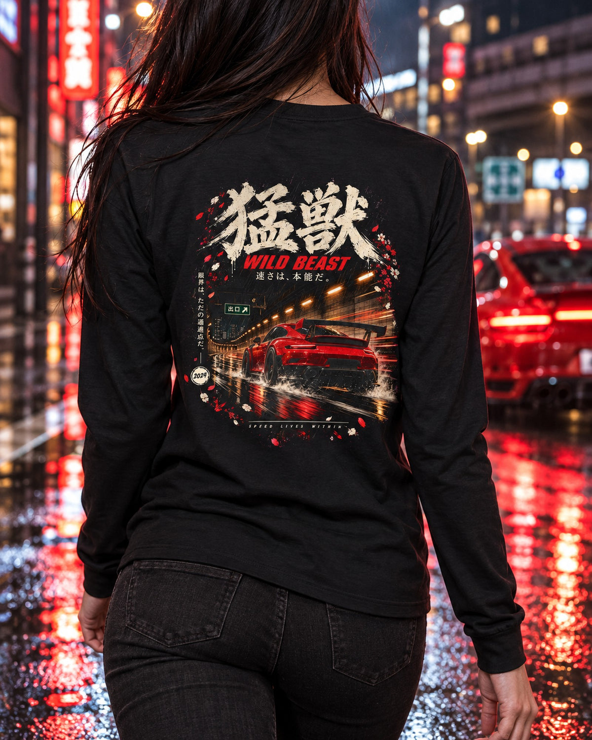 Porsche 911 GT2 RS Wild Beast Shirt, Hoodie & More Long Sleeve Black worn hero