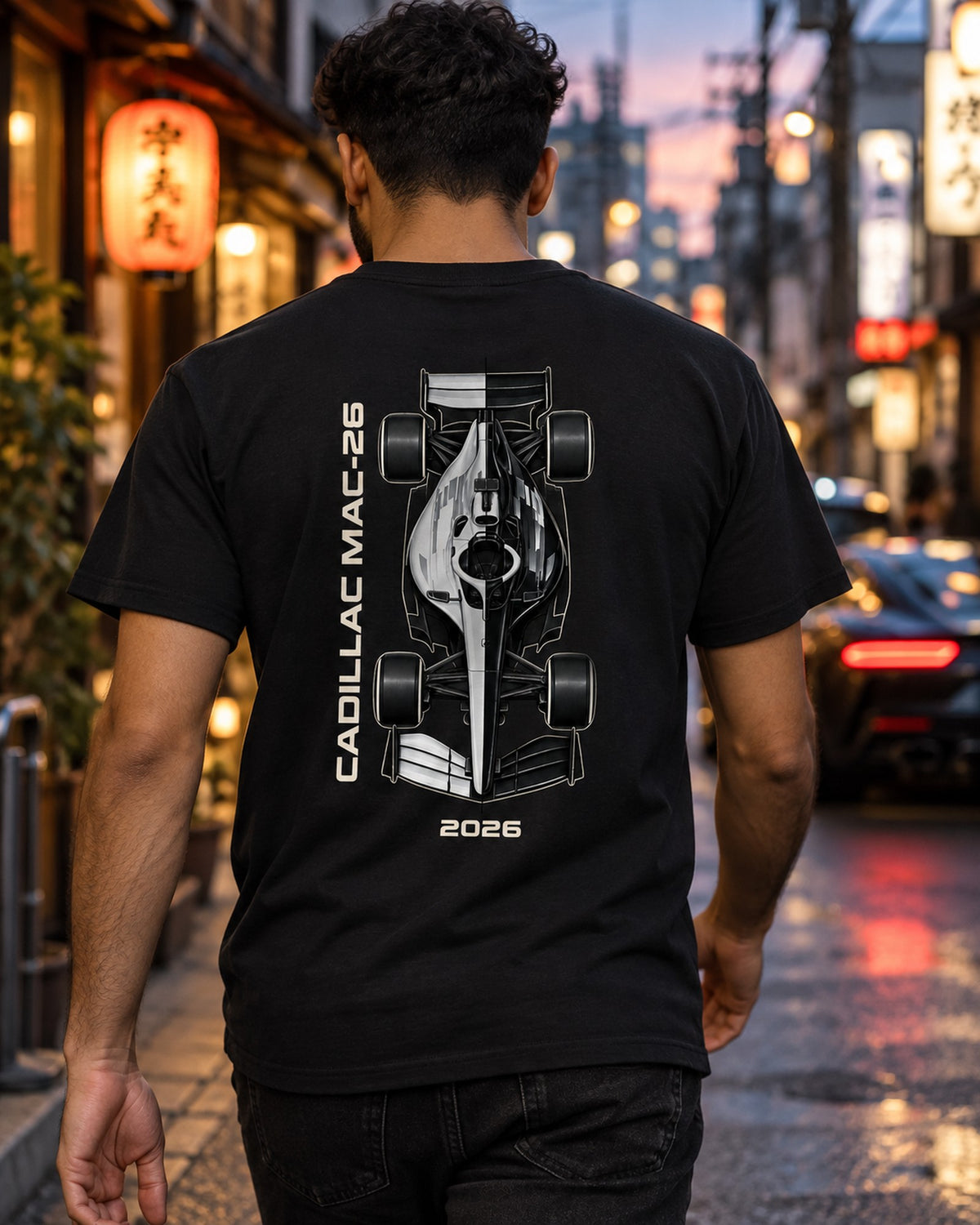 Cadillac MAC-26 F1 2026 Bilateral Plan Shirt, Formula 1 Fan Tee T-Shirt Black worn hero