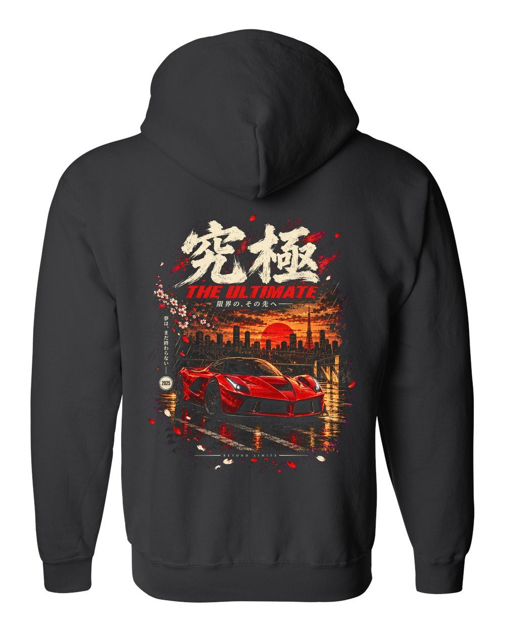Ferrari LaFerrari Zip Hoodie Black back