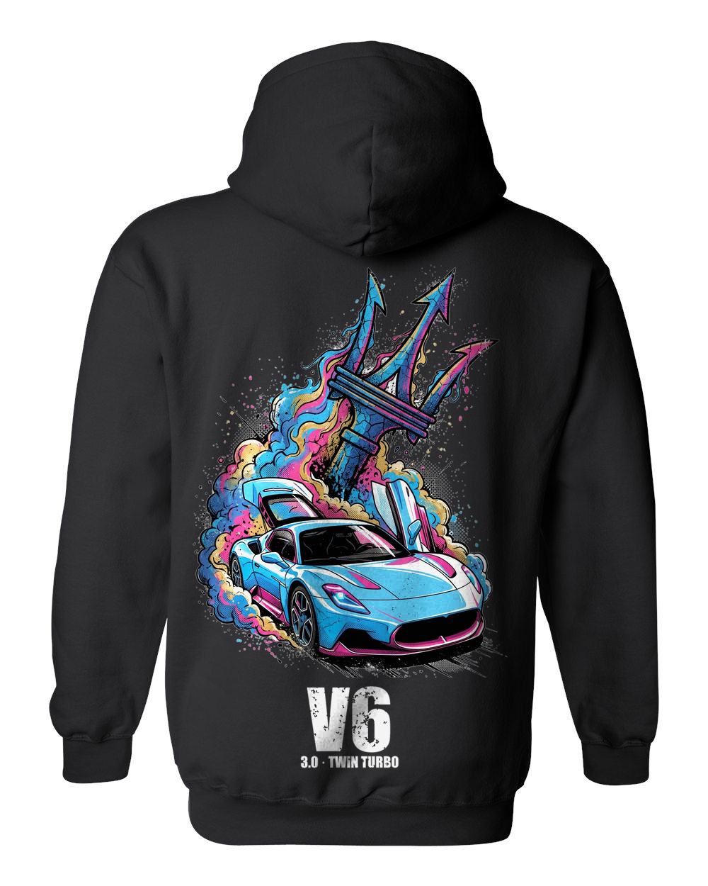 Pull Over Hoodie Black back