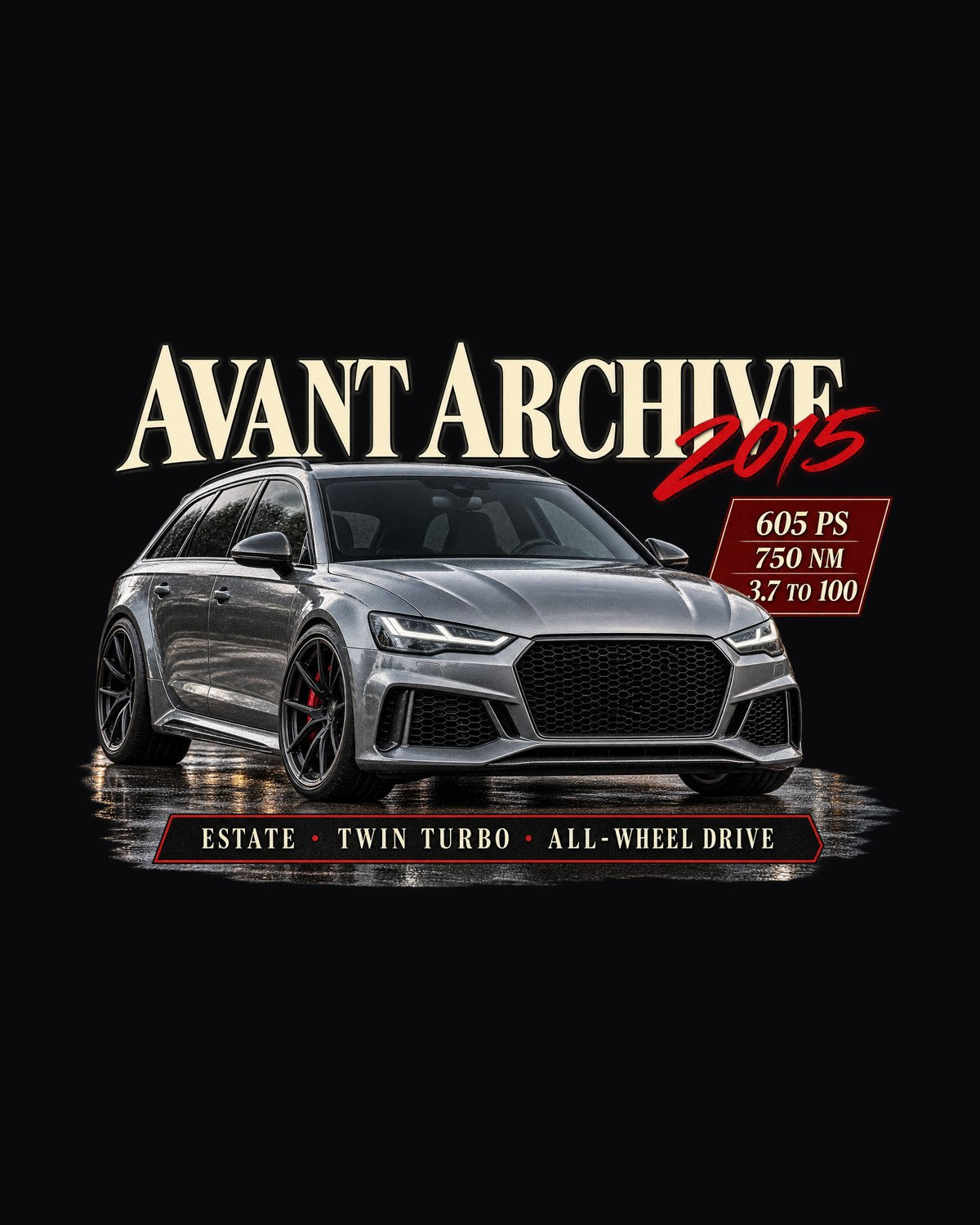 Audi RS6 Avant C7 Performance Archive Panel Shirt, Car Gift design only