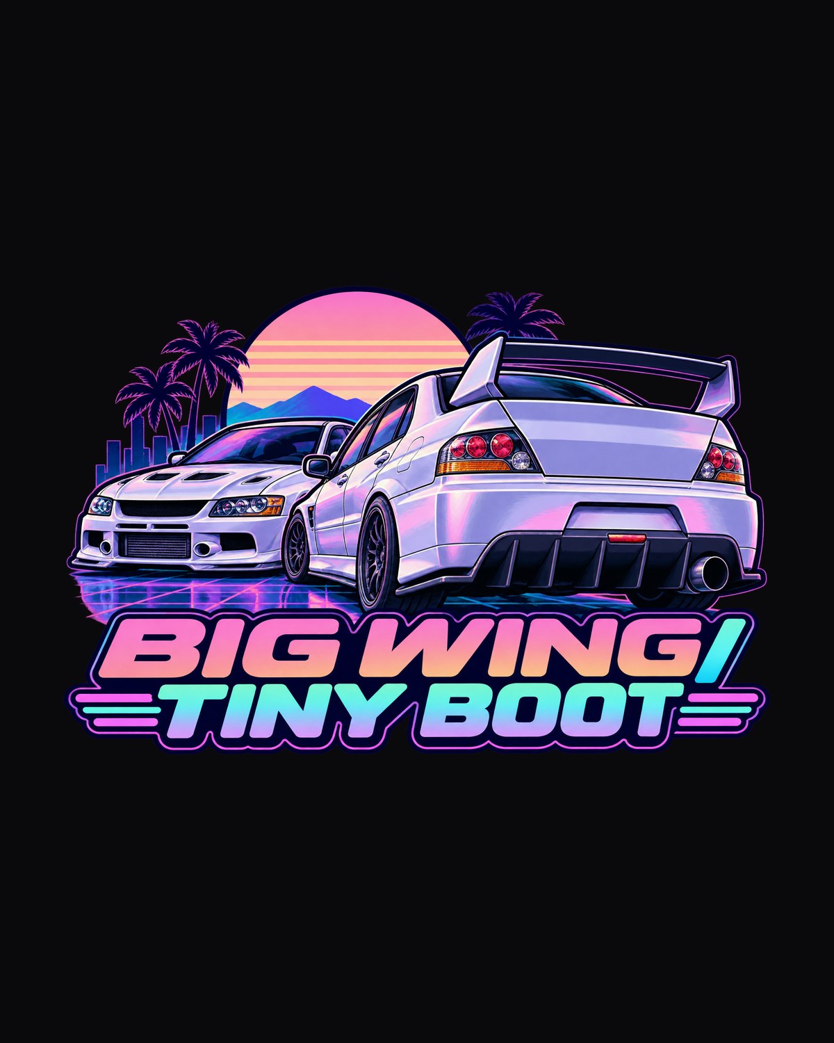 Vaporwave Pastel Evo IX CT9A Shirt, Big Wing Tiny Boot design only