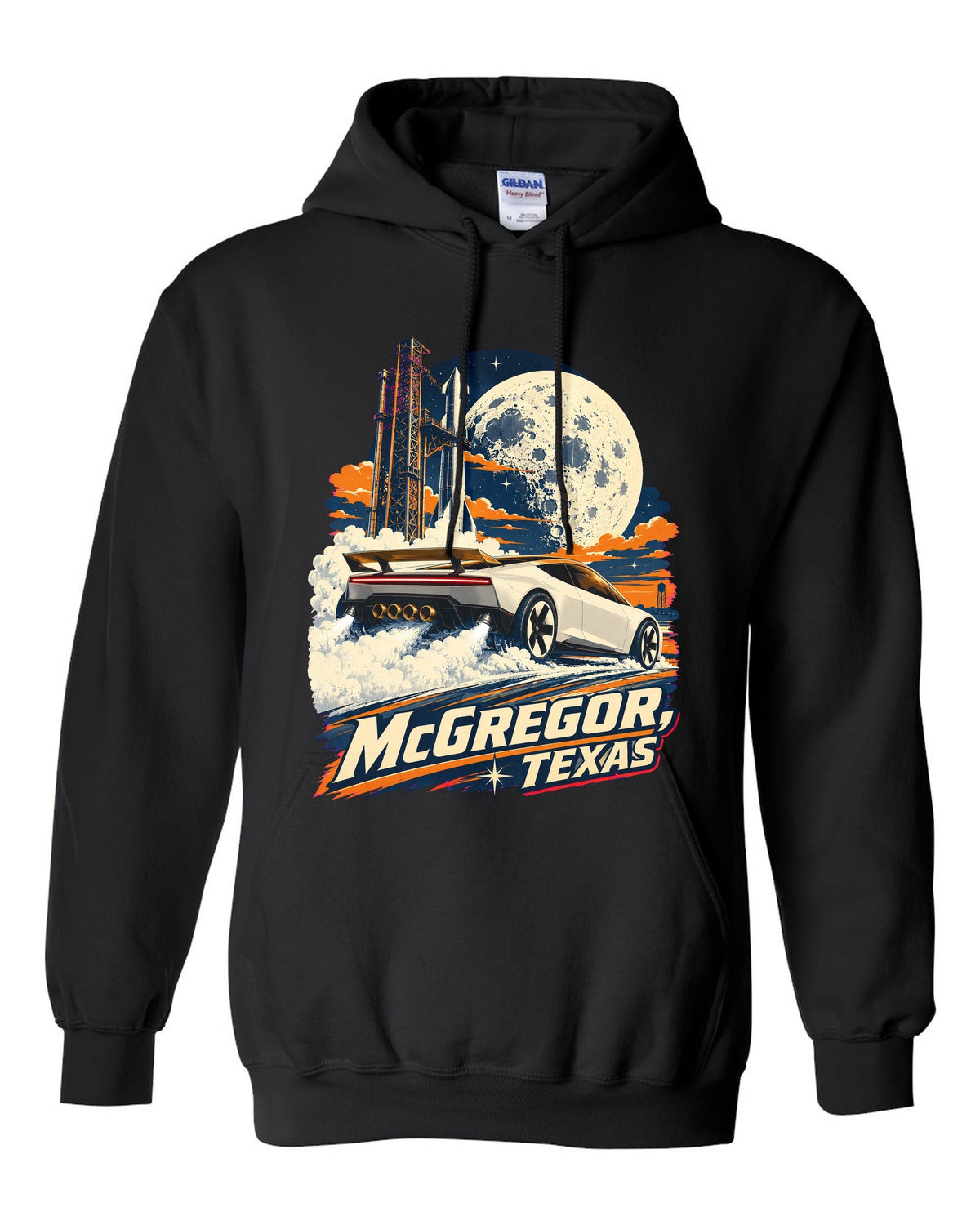 Tesla Roadster McGregor Pull Over Hoodie Black front