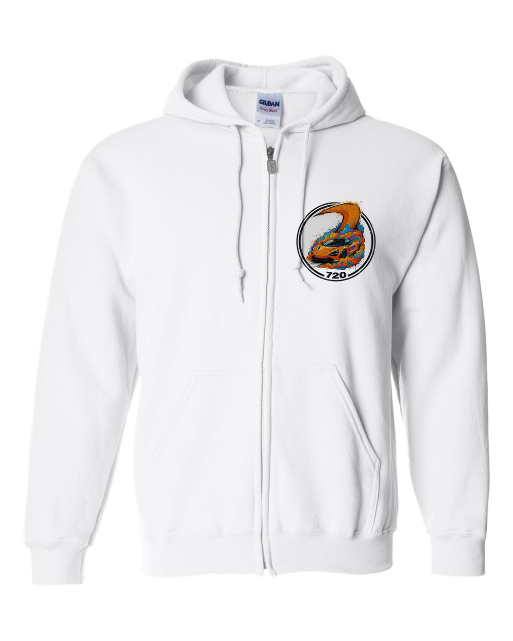 Zip Hoodie White front