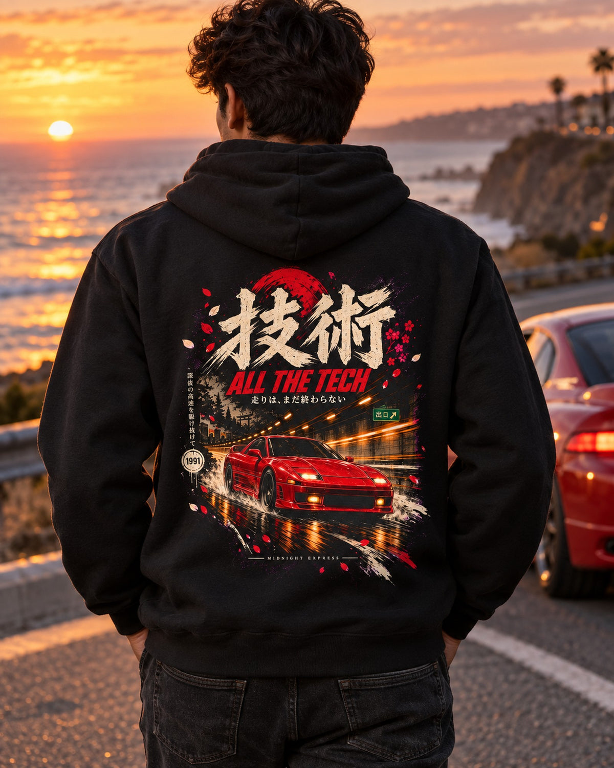 Mitsubishi 3000GT VR-4 All The Tech Shirt, Hoodie & More Pull Over Hoodie Black worn hero