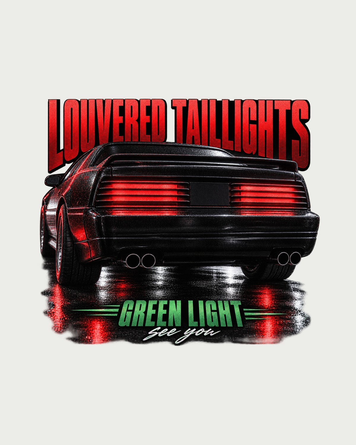 Louvered Taillight Close-Up, Fox Body Mustang GT Shirt design only