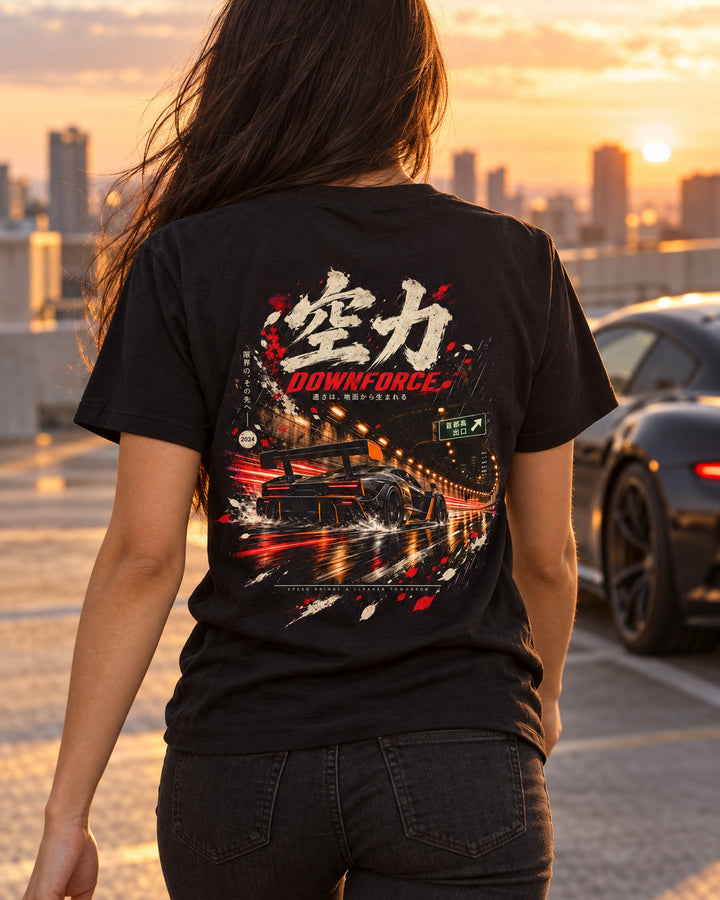 McLaren Senna Downforce Shirt, Hoodie & More T-Shirt Black worn hero