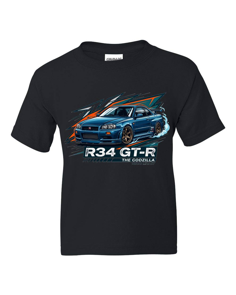 R34 GT-R Godzilla Kids T-Shirt