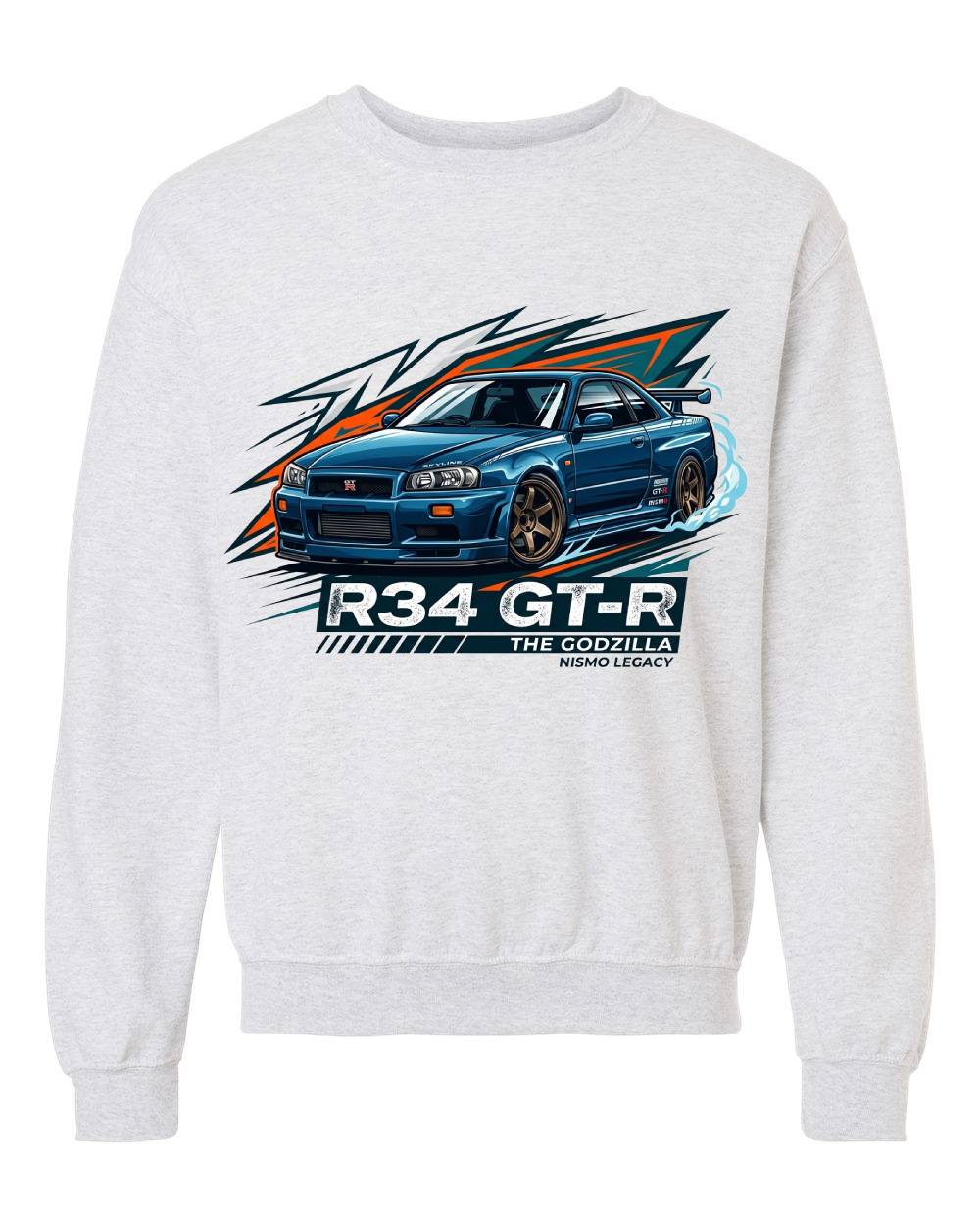 R34 GT-R Godzilla Crewneck Sweatshirt