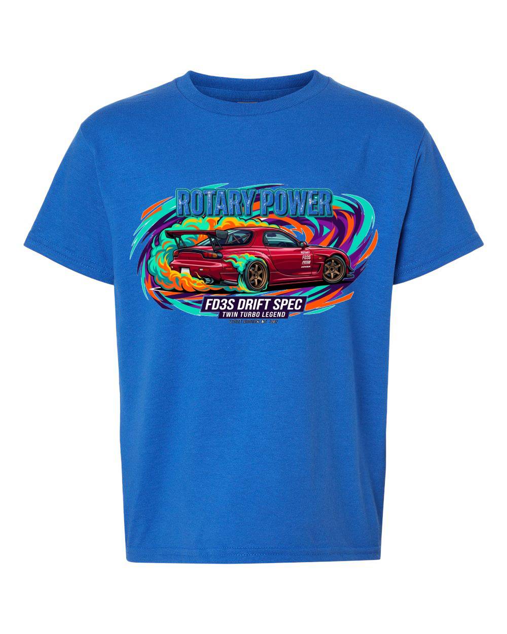 Rotary Power FD3S Drift Spec Kids T-Shirt