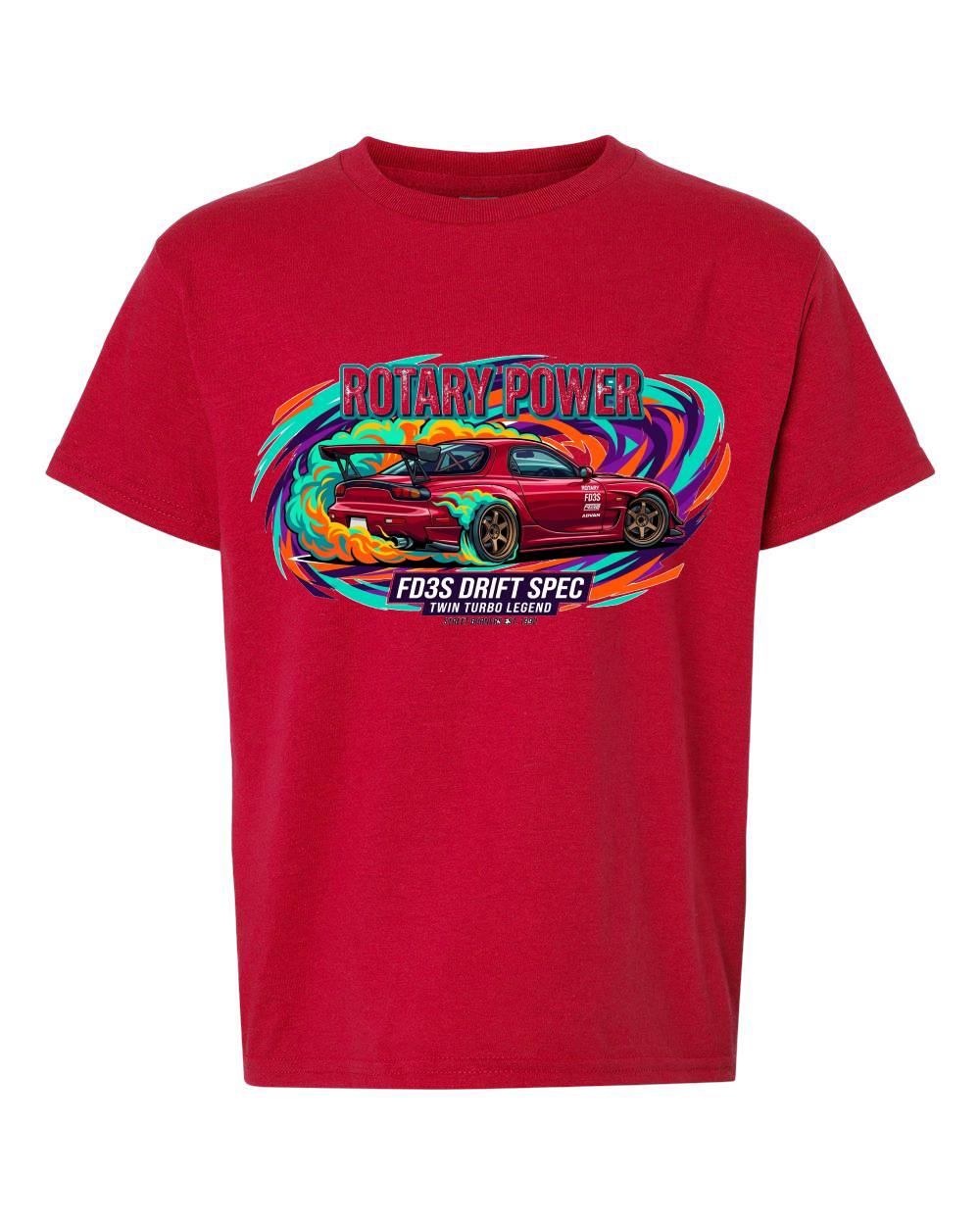 Rotary Power FD3S Drift Spec Kids T-Shirt