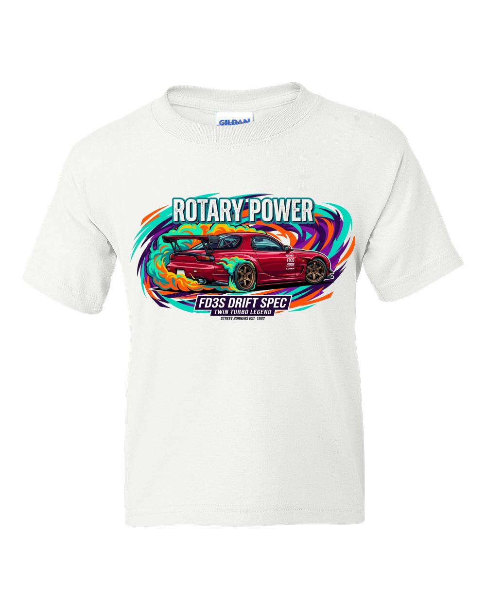 Rotary Power FD3S Drift Spec Kids T-Shirt