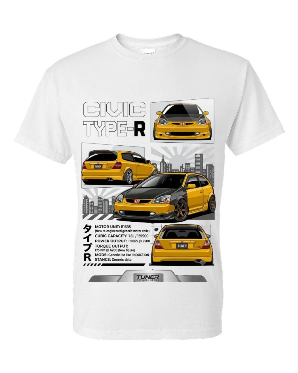 Civic Type-R Tuner Black T-Shirt