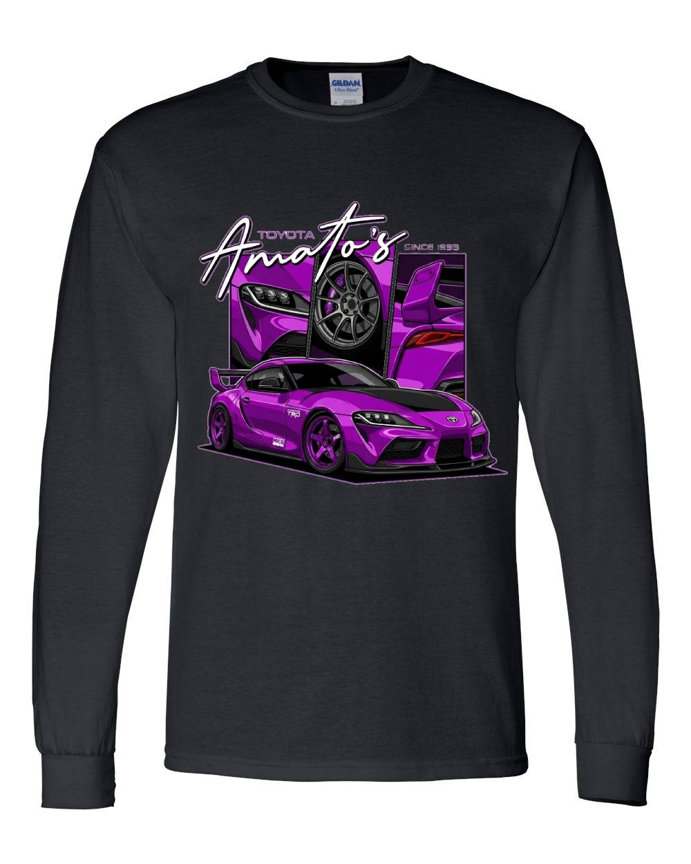 Toyota Supra Amato's Purple Custom Long Sleeve T-Shirt