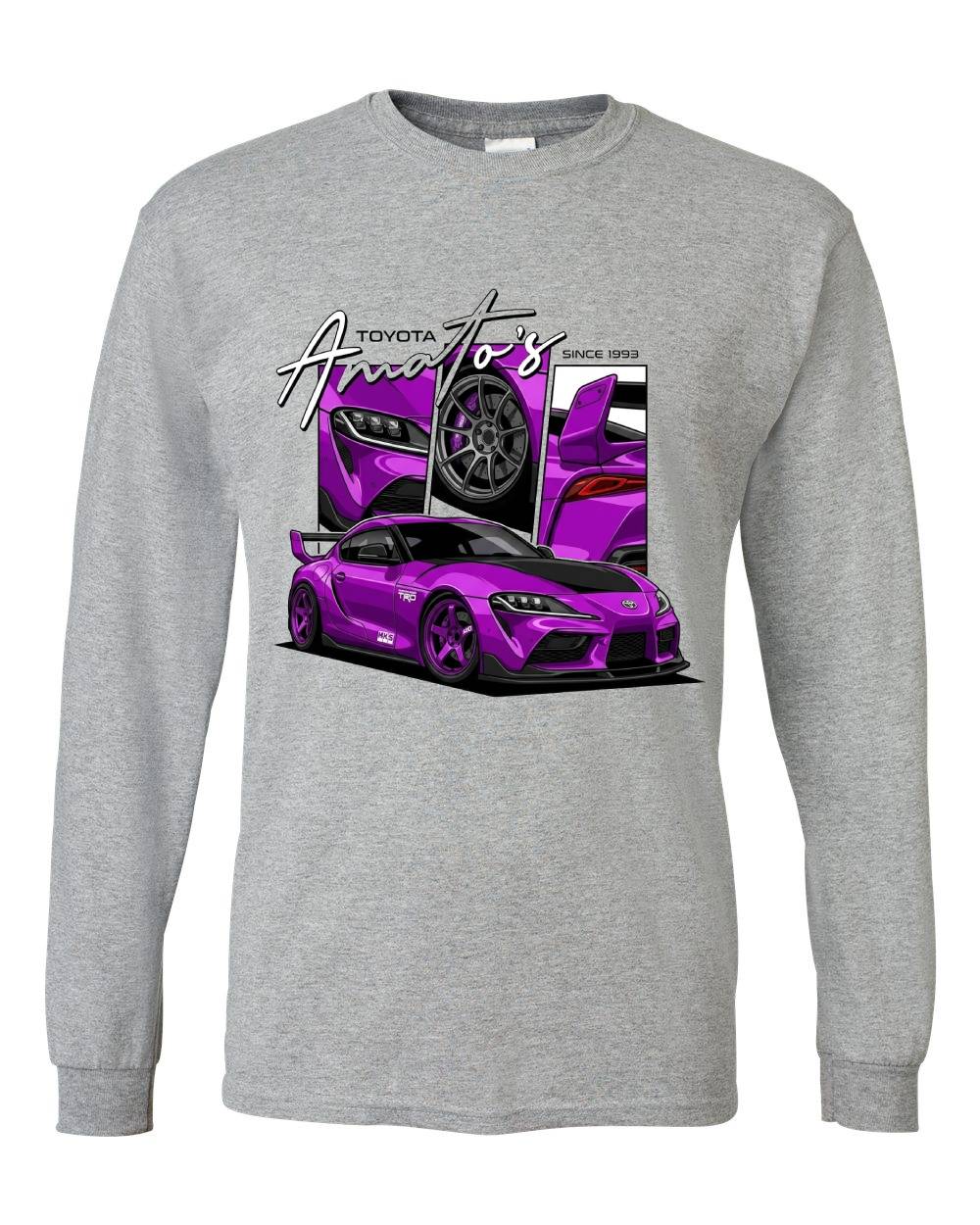 Toyota Supra Amato's Purple Custom Long Sleeve T-Shirt