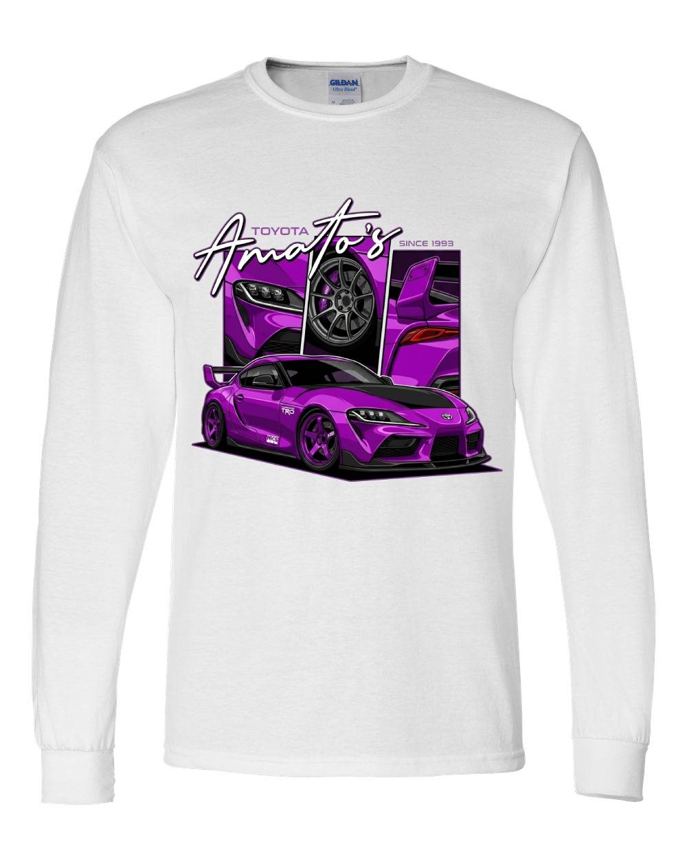 Toyota Supra Amato's Purple Custom Long Sleeve T-Shirt