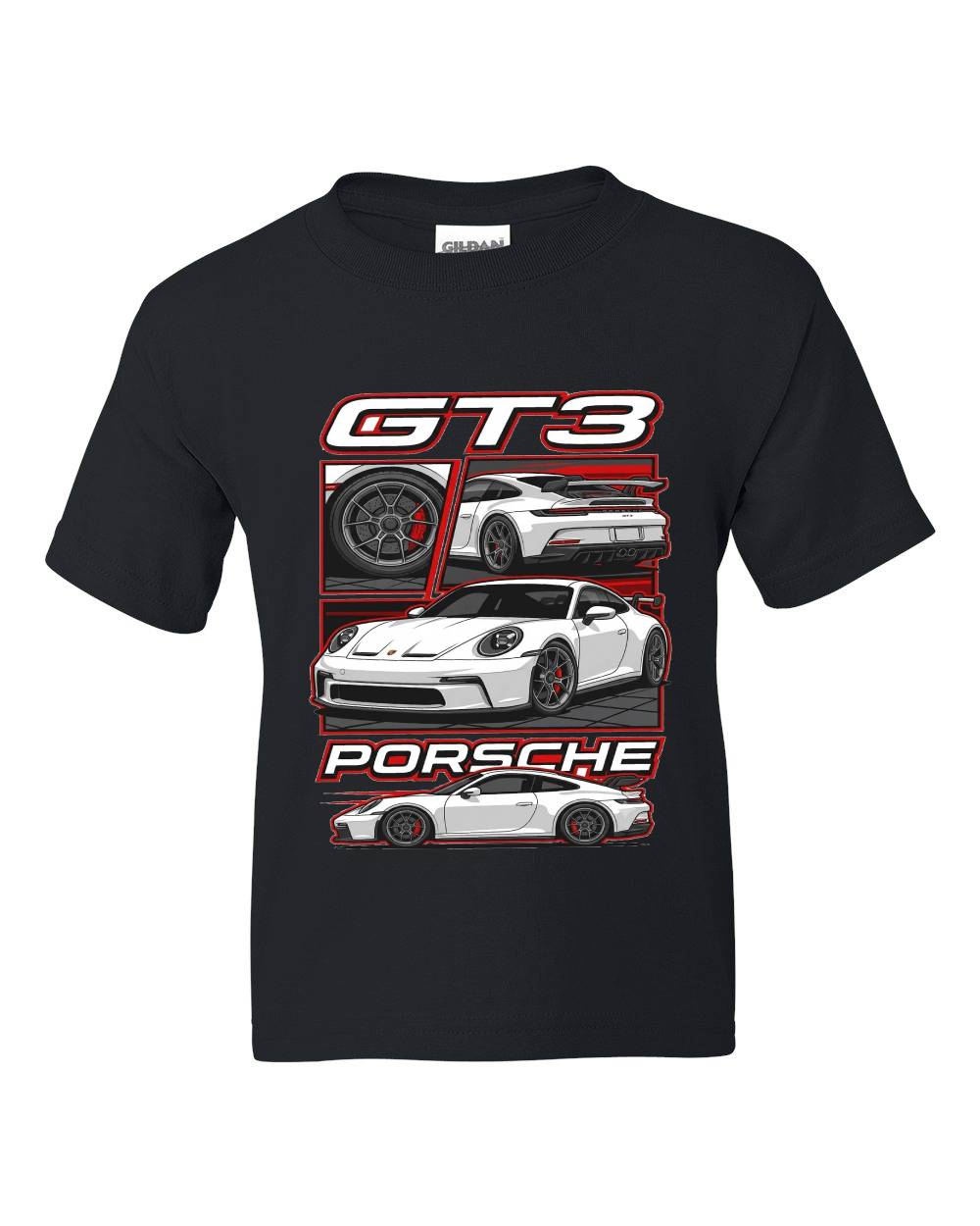 Porsche GT3 Car Graphic Kids T-Shirt