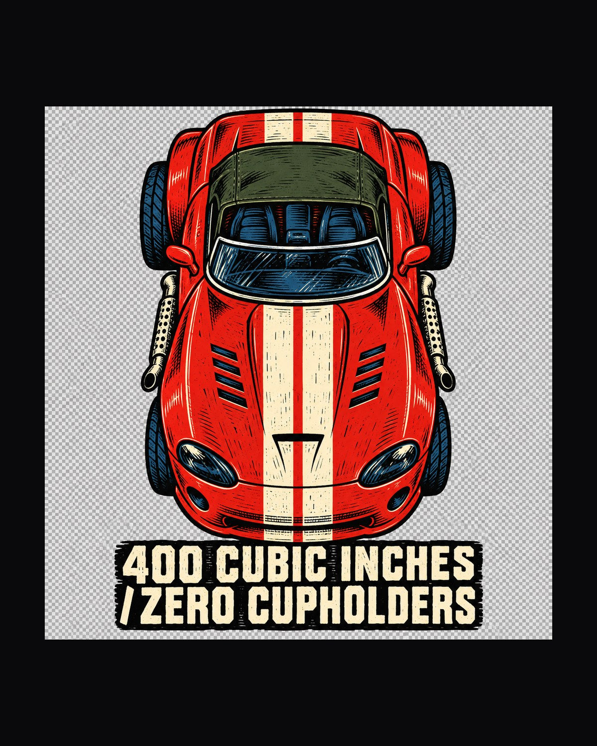 Dodge Viper RT/10 SR I Linocut Shirt, Zero Cupholders design only
