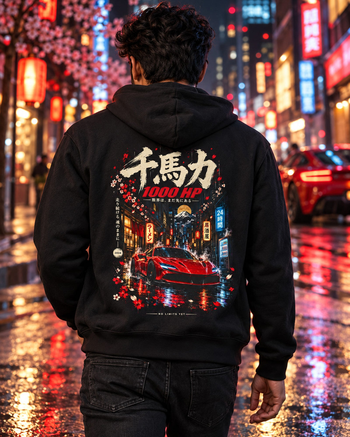 Ferrari SF90 1000 HP Shirt, Hoodie & More Zip Hoodie Black worn hero