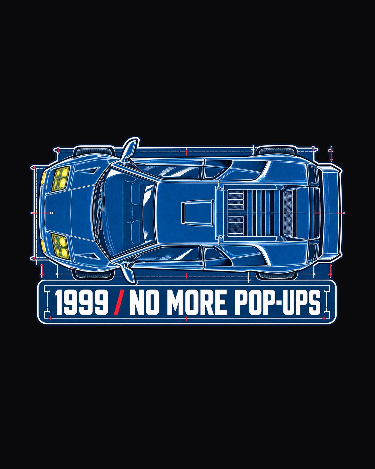 Diablo 1999 Facelift Cyanotype Shirt, No More Pop-Ups design only