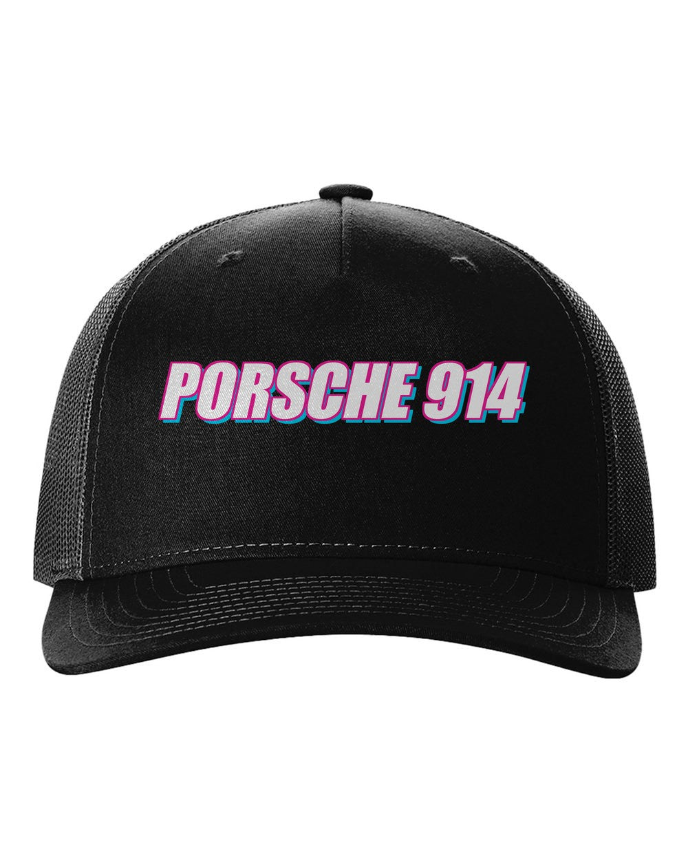 black hat front view with car name