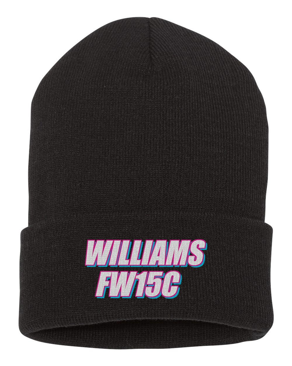 Williams Fw15C black beanie front view with car name