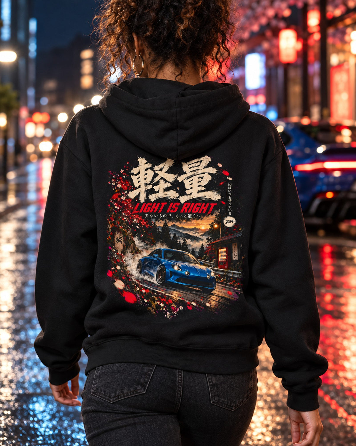 Alpine A110 Light Is Right Shirt, Hoodie & More Pull Over Hoodie Black worn hero