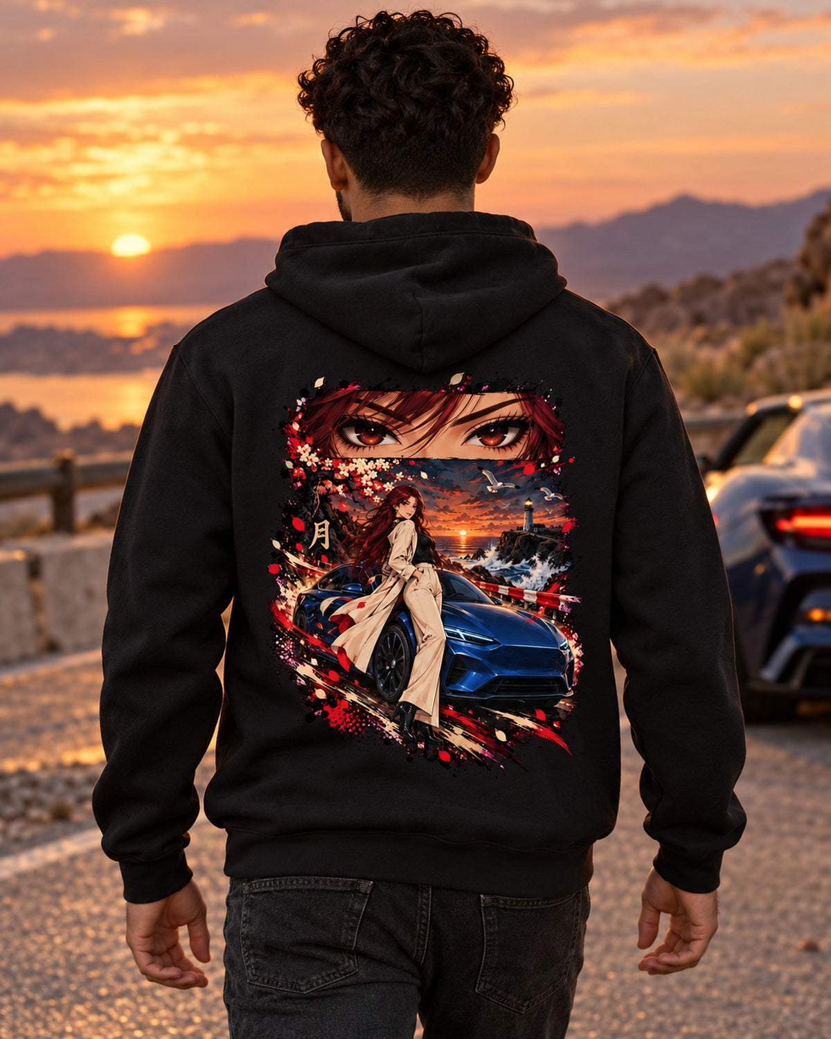 Lucid Air Sapphire Anime Girl Shirt, Hoodie & More Pull Over Hoodie Black worn hero