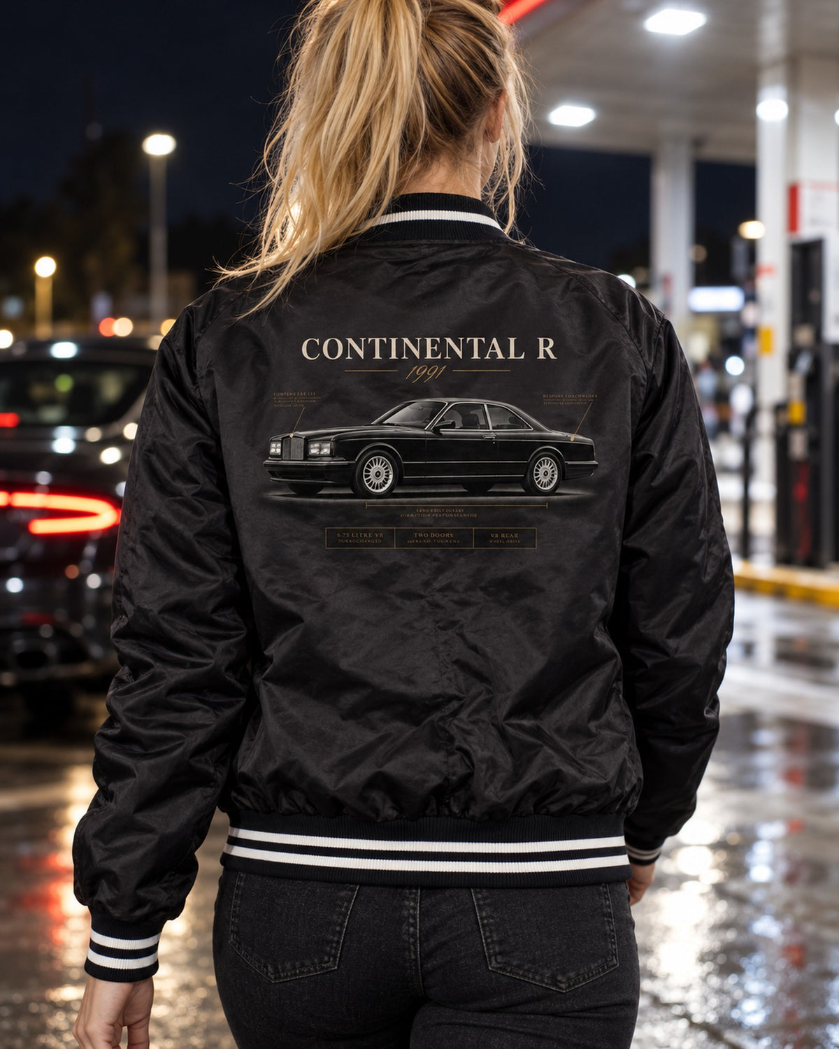 Bentley Continental R 1991 Two Tonne Spec Poster Shirt Bomber Jacket Black worn hero