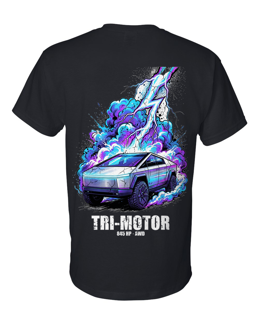 Tesla Cybertruck Bolt T-Shirt — Black back