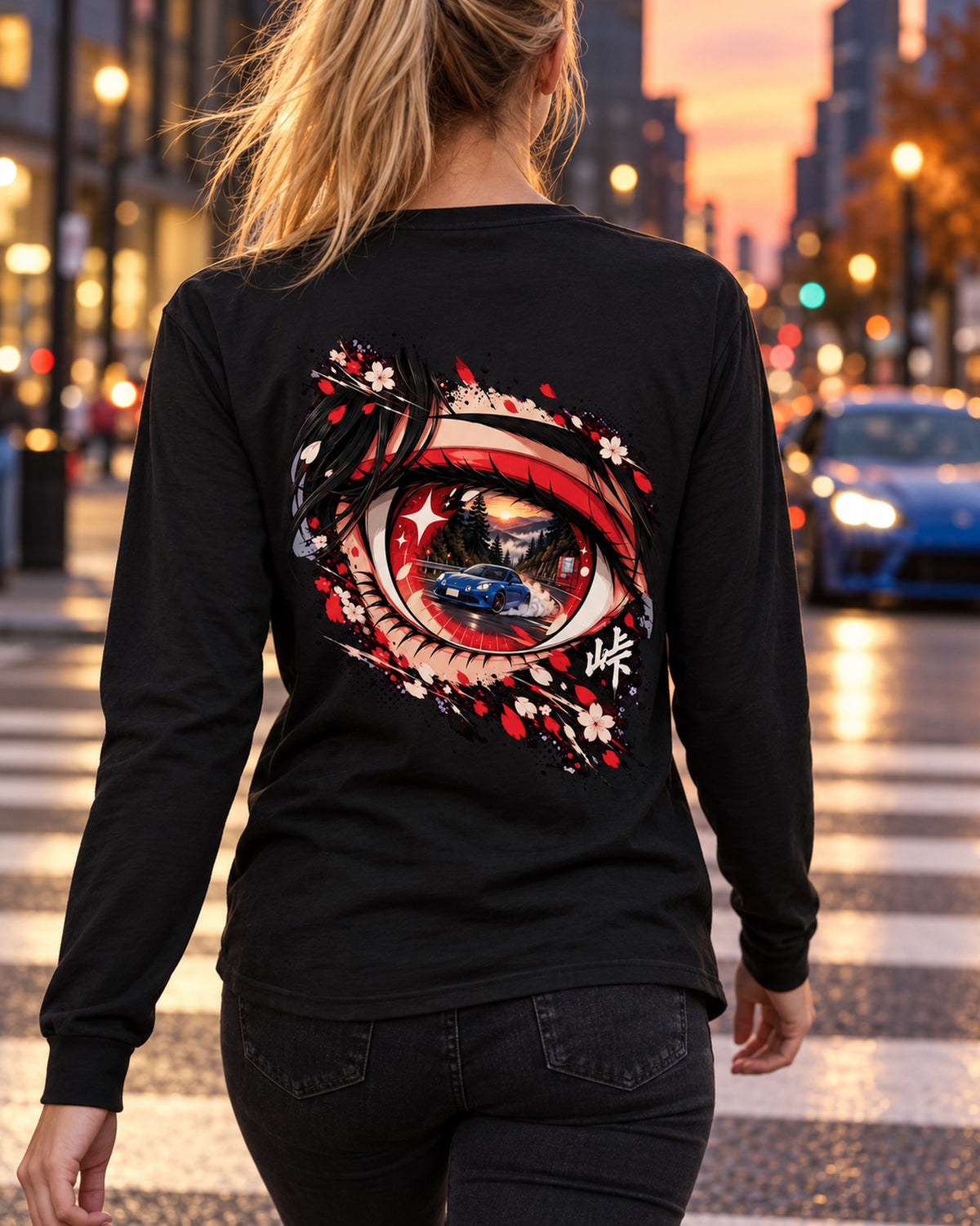 Alpine A110 Anime Girl Shirt, Hoodie & More Long Sleeve Black worn hero