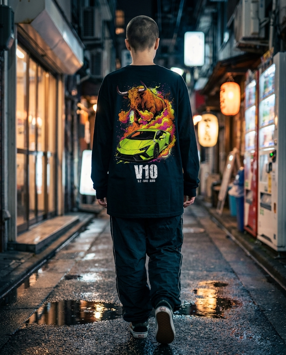 Black Long-Sleeve Tee street