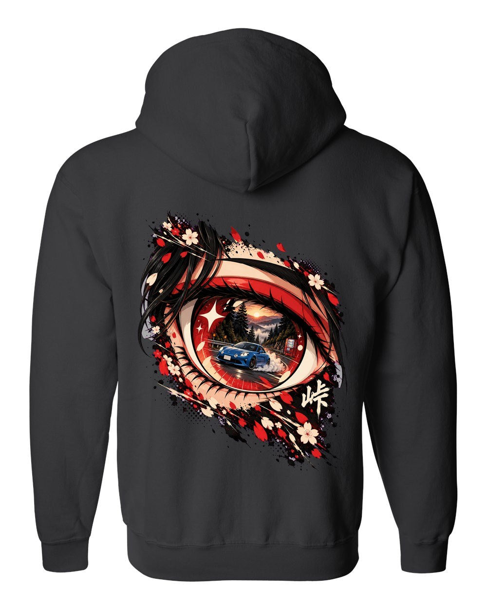 Alpine A110 Anime Girl Zip Hoodie Black back