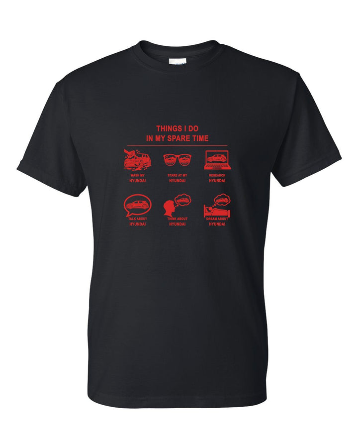 Hyundai Things I Do T-Shirt Black front