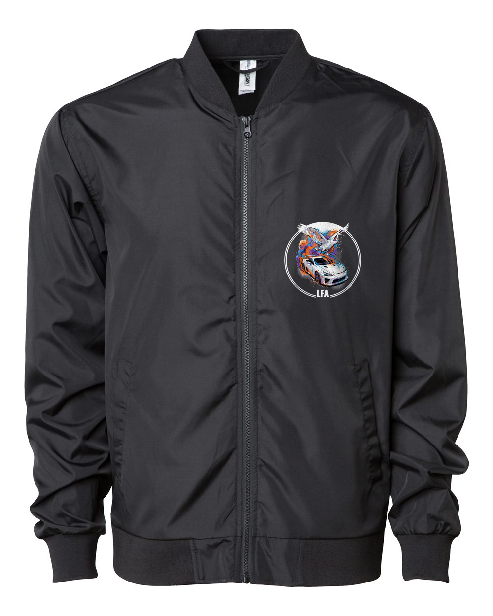 Lexus LFA Crane Bomber Jacket — Black front emblem
