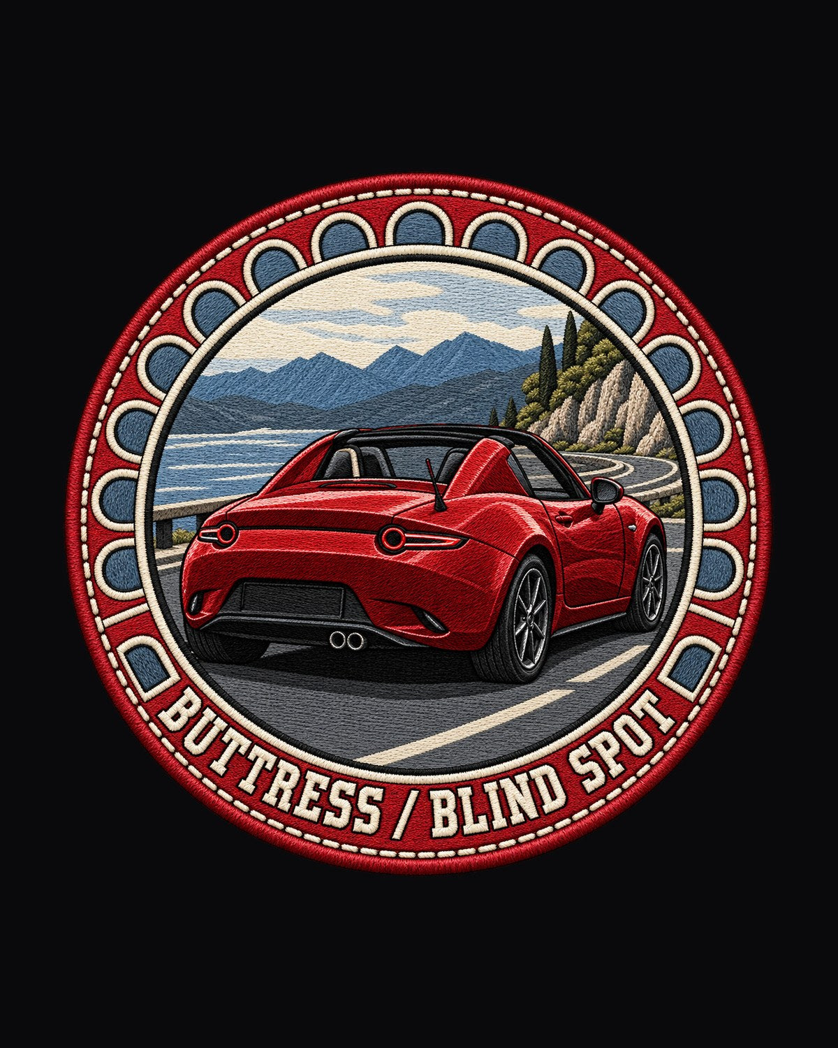 Mazda MX-5 ND RF Fastback Roundel Crest Shirt, Miata Gift design only
