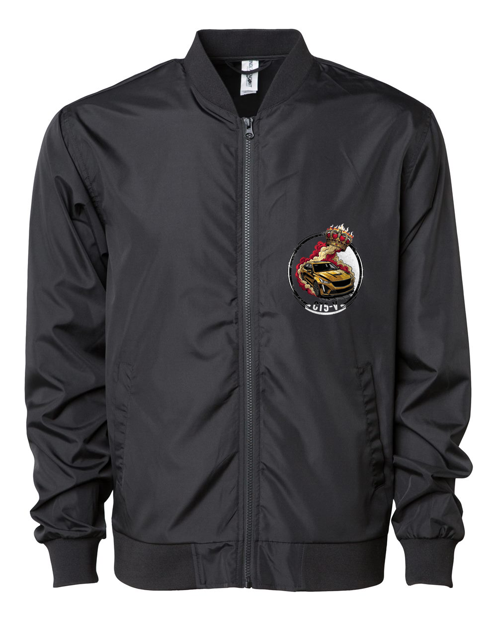 Cadillac CT5-V Crown Bomber Jacket — Black front emblem