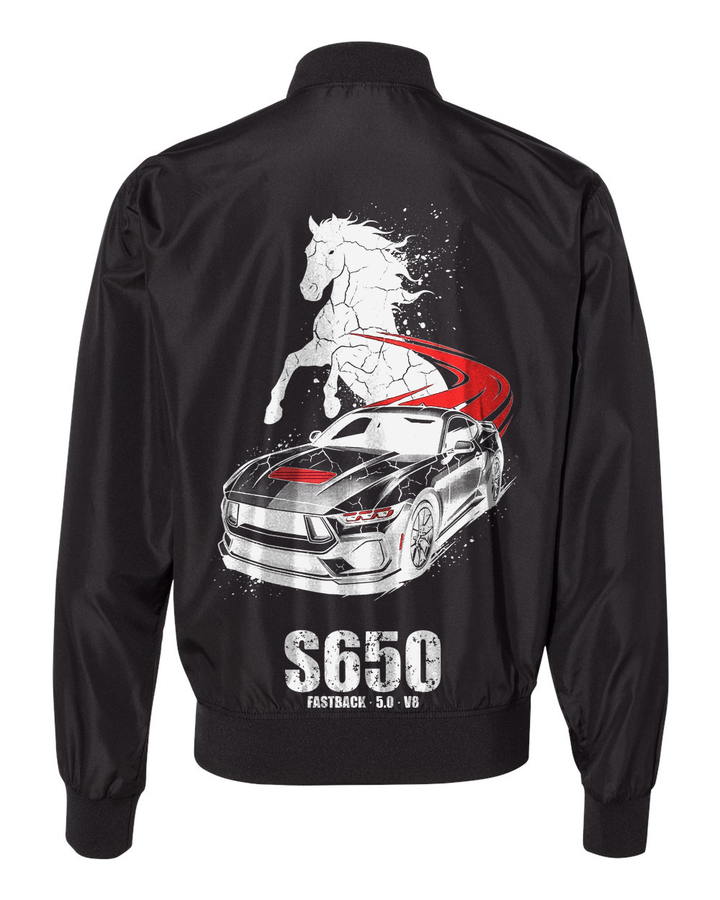 Mustang S650 Stallion Bomber Jacket — Black back