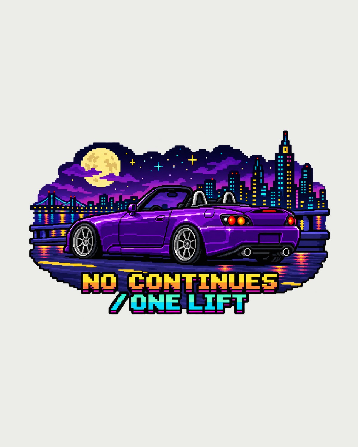 Honda S2000 AP2 16-Bit Pixel Art Shirt, Car Guy Gift design only