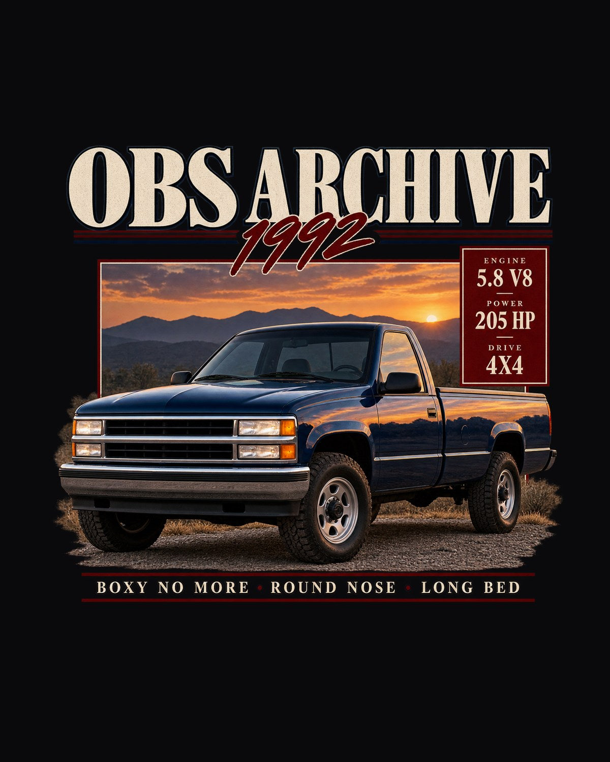1992-97 Ford F-150 OBS Archive Panel Tee, Truck Guy Gift design only